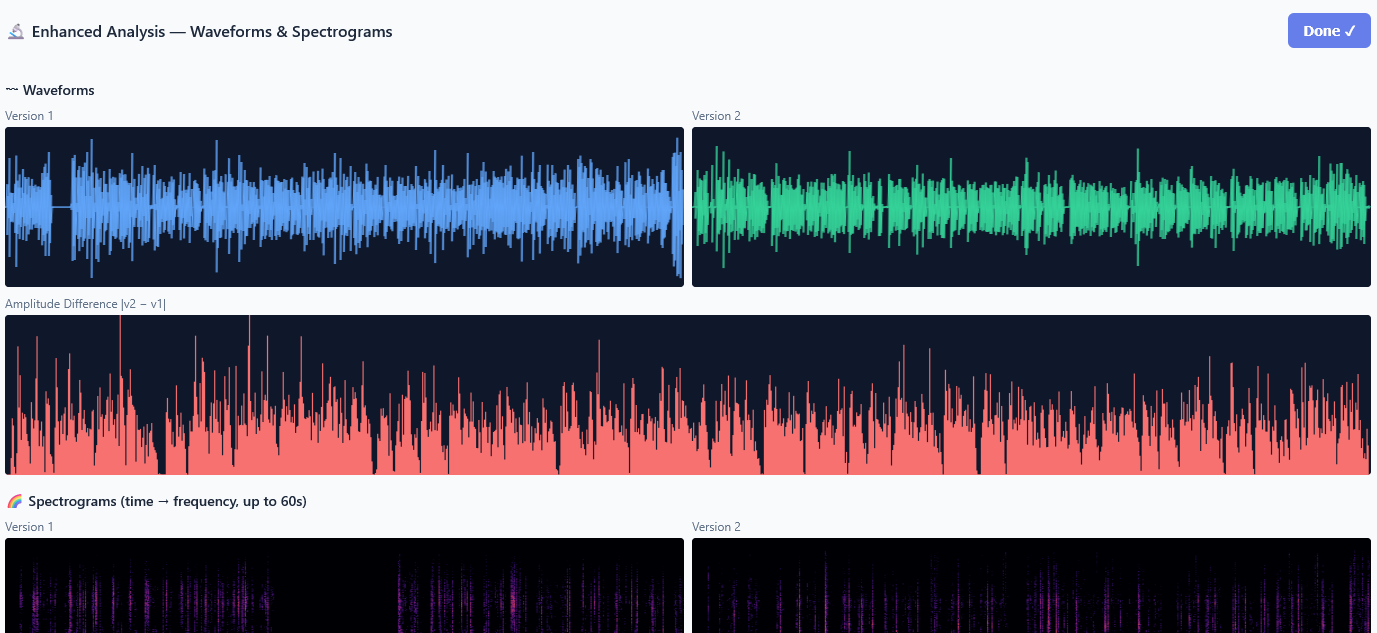 Audio diff screenshot